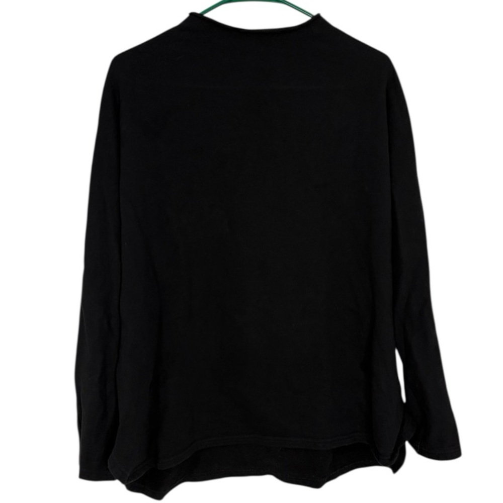 Pomander Place Bowie Oversized Mock Neck Sweatshirt Black Size S - Picture 7 of 7